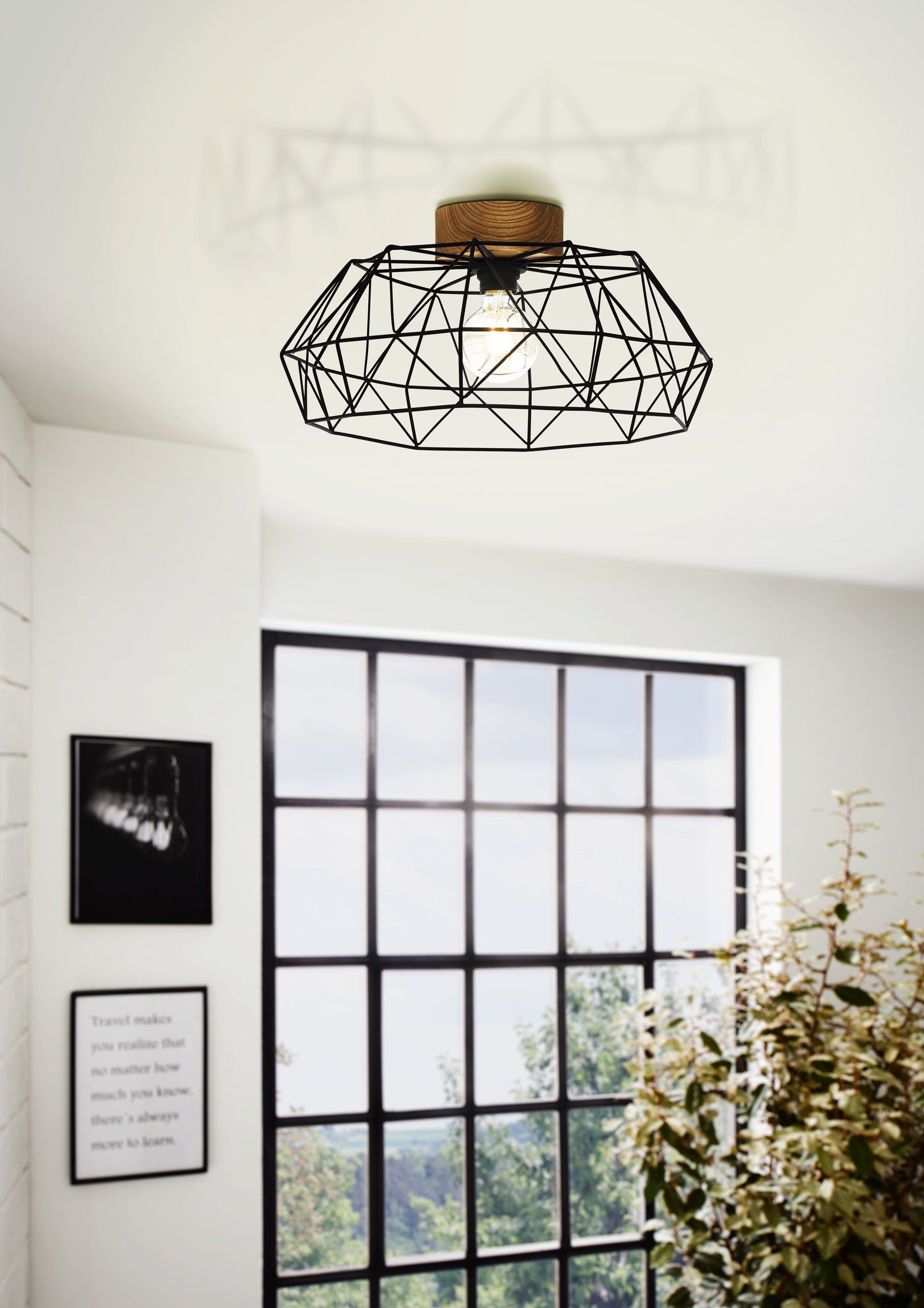Eglo Barnstaple zidna retro lampa s metalnim kavezom