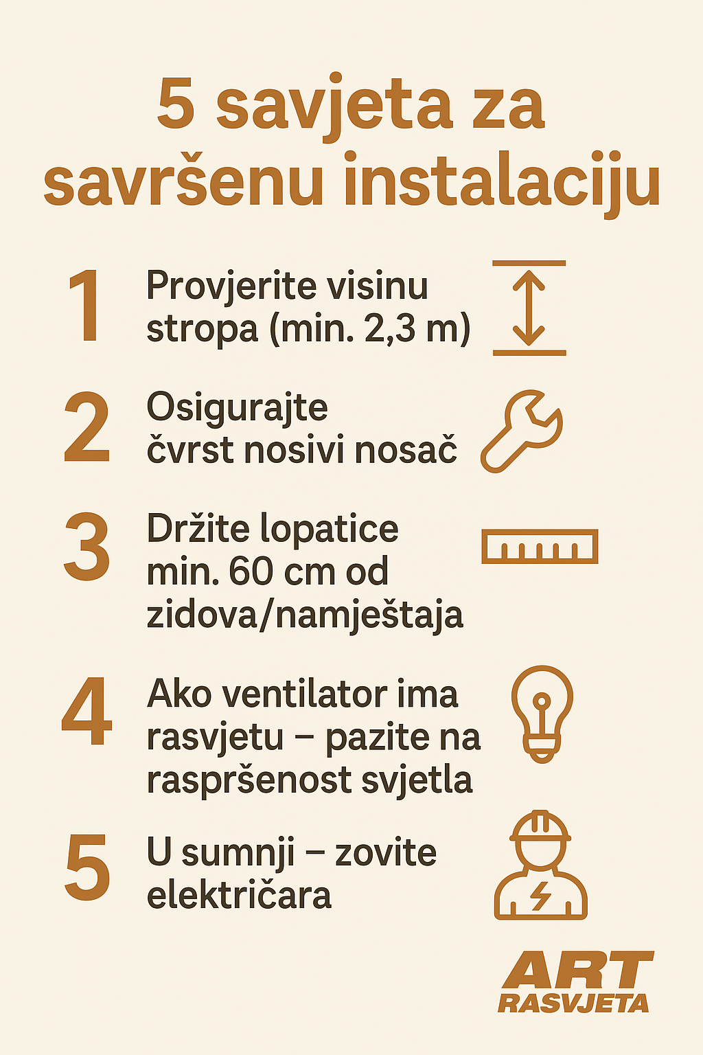 5 savjeta za savršenu instalaciju ventilatora