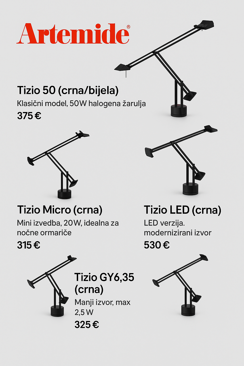 Artemide Tizio ART-RASVJETA