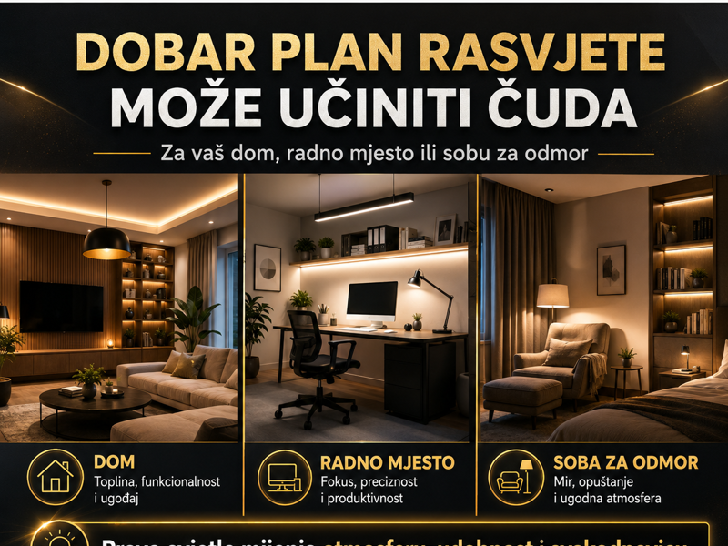 Dobar plan rasvjete može učiniti čuda za vaš dom, radno mjesto ili sobu za odmor