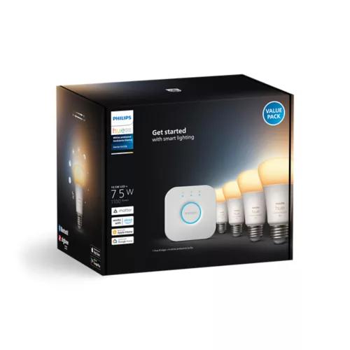 Hue Starter Kit A19 E26 LED žarulje White Ambiance s Hue Bridge