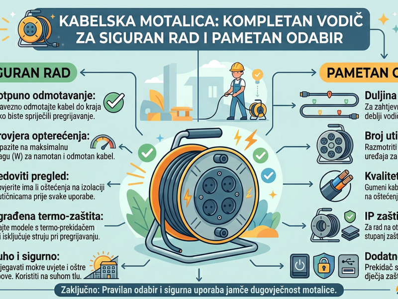 Kabelska motalica: Kompletan vodič za siguran rad i pametan odabir