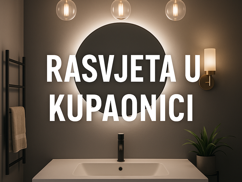 Kako pravilno osvijetliti kupaonicu bez prozora — kompletan vodič (2026)