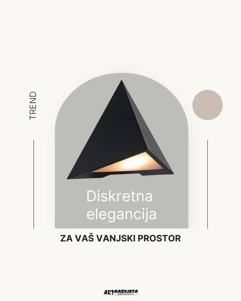 Konit zidna svjetiljka (crna): esencija sofisticiranog minimalizma na otvorenom