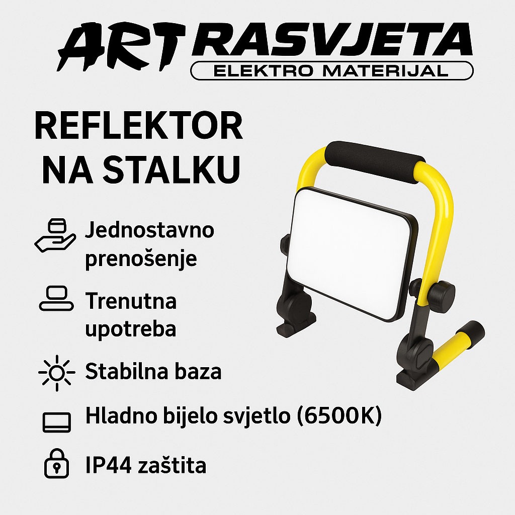 LED reflektor na stalku - mobilna izvedba