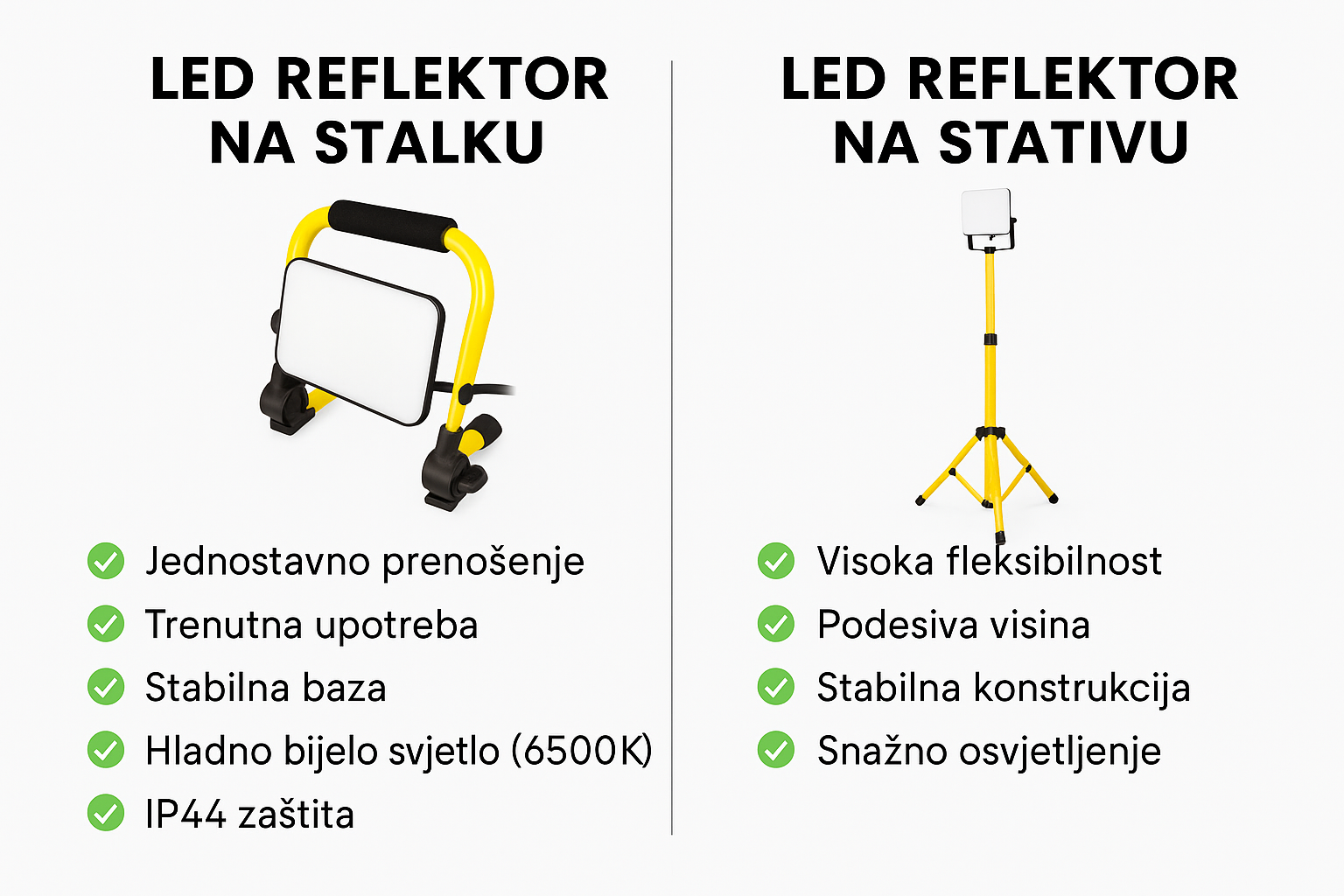 LED reflektor na stalku