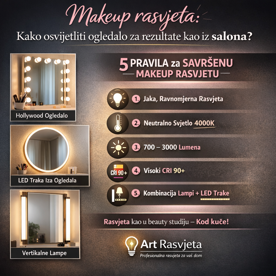 Makeup rasvjeta: Kako osvijetliti ogledalo za rezultate kao iz salona?