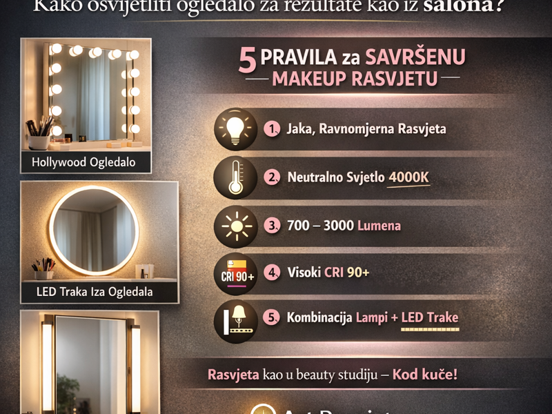 Makeup rasvjeta: Kako osvijetliti ogledalo za rezultate kao iz salona?