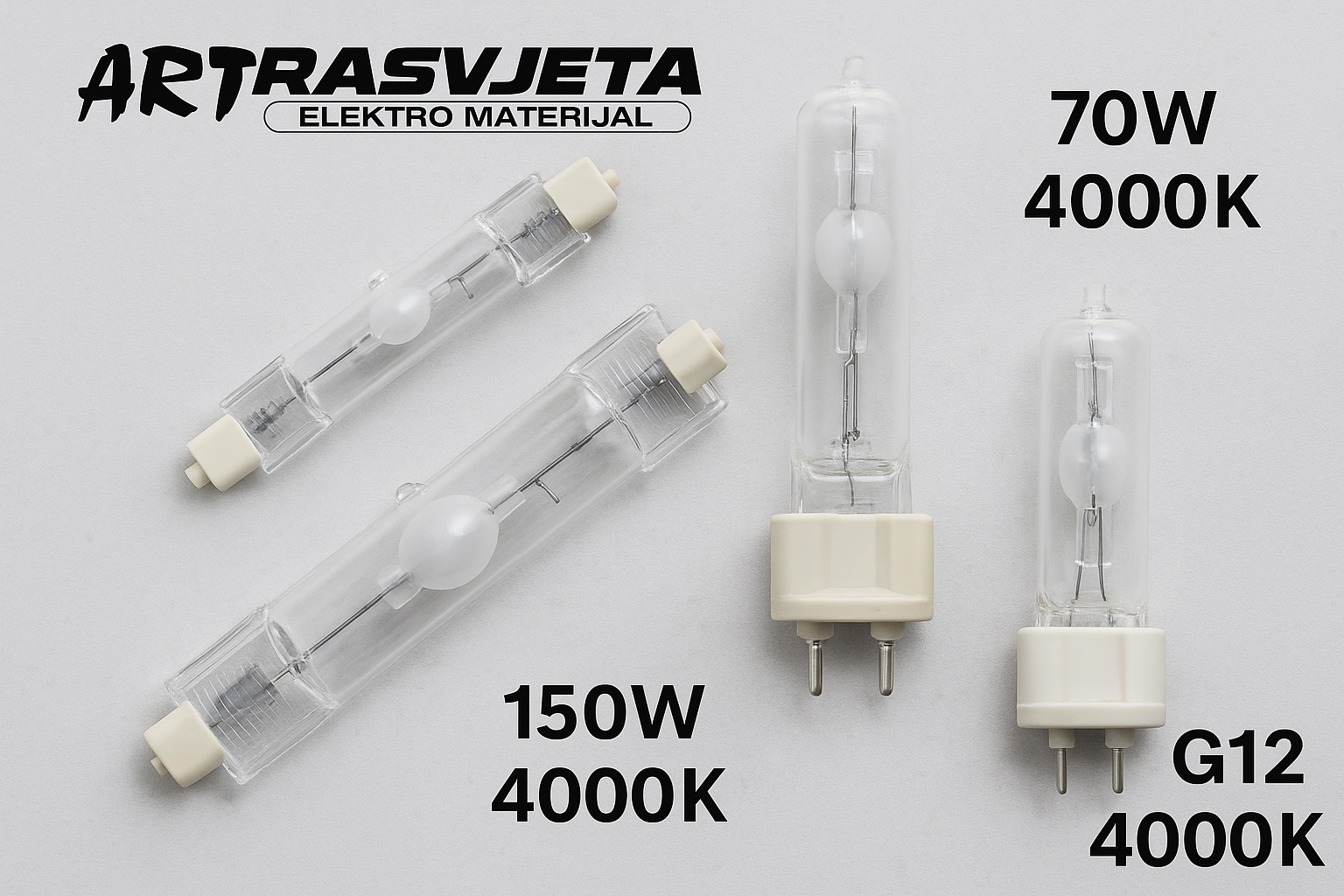 metalhalogenih žarulja Rx7s i G12 