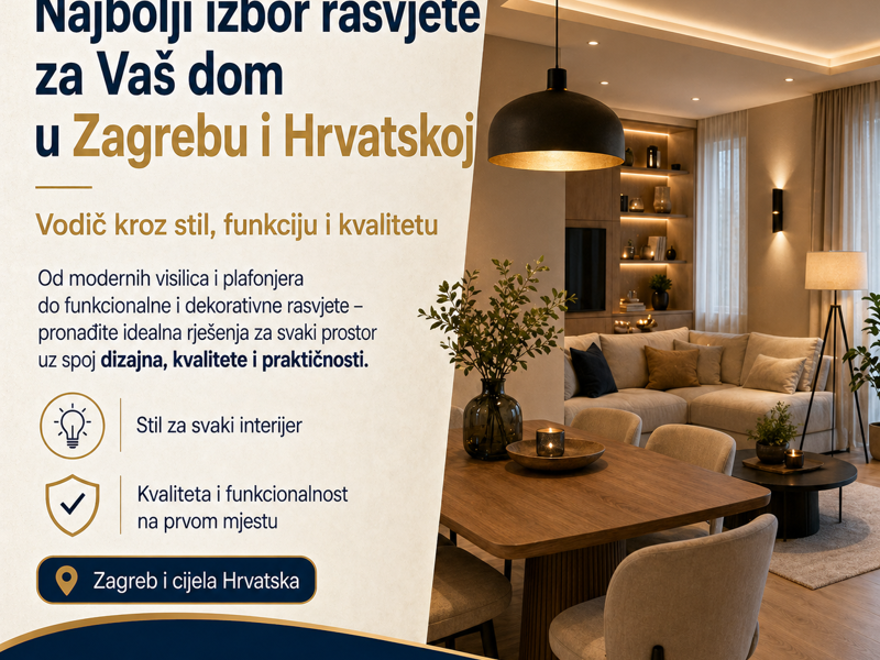 Najbolji izbor rasvjete za Vaš dom u Zagrebu i Hrvatskoj: Vodič kroz stil, funkciju i kvalitetu