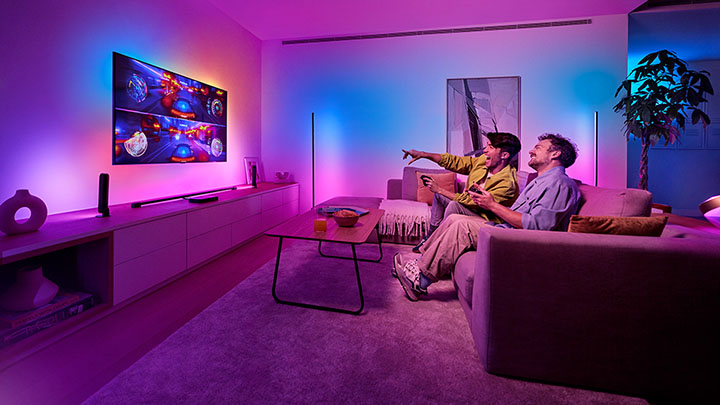 Philips Hue Play HDMI rasvjeta - Google Assistant i Google Home