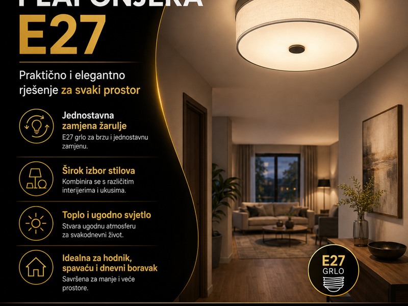 Plafonjera E27 – sve što trebate znati prije kupnje