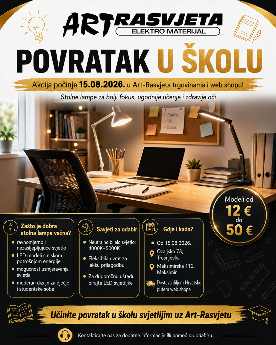 POVRATAK U ŠKOLU S ART-RASVJETOM