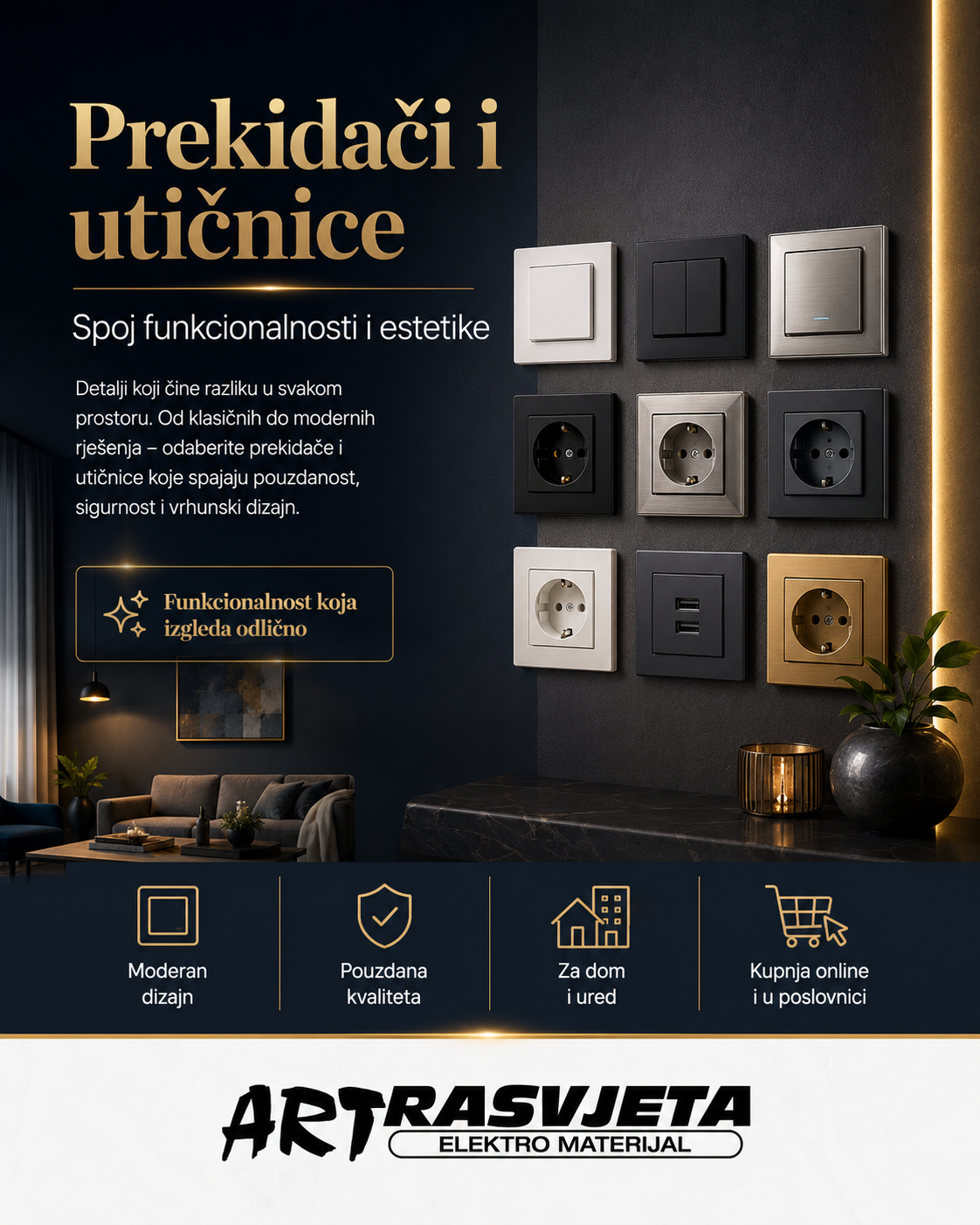 Prekidači i utičnice: Spoj funkcionalnosti i estetike