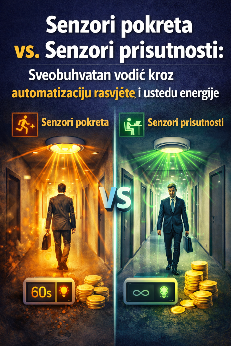 Senzori pokreta vs. prisutnosti: Sveobuhvatan vodič kroz automatizaciju i uštedu energije