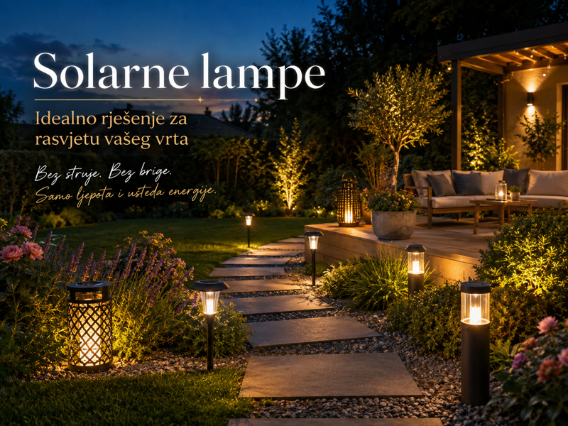 Solarne lampe – zašto su idealno rješenje za rasvjetu vašeg vrta?
