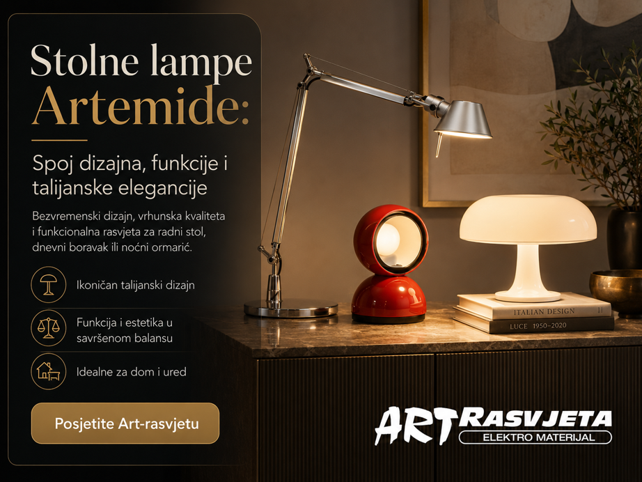 Stolne lampe Artemide: Spoj dizajna, funkcije i talijanske elegancije