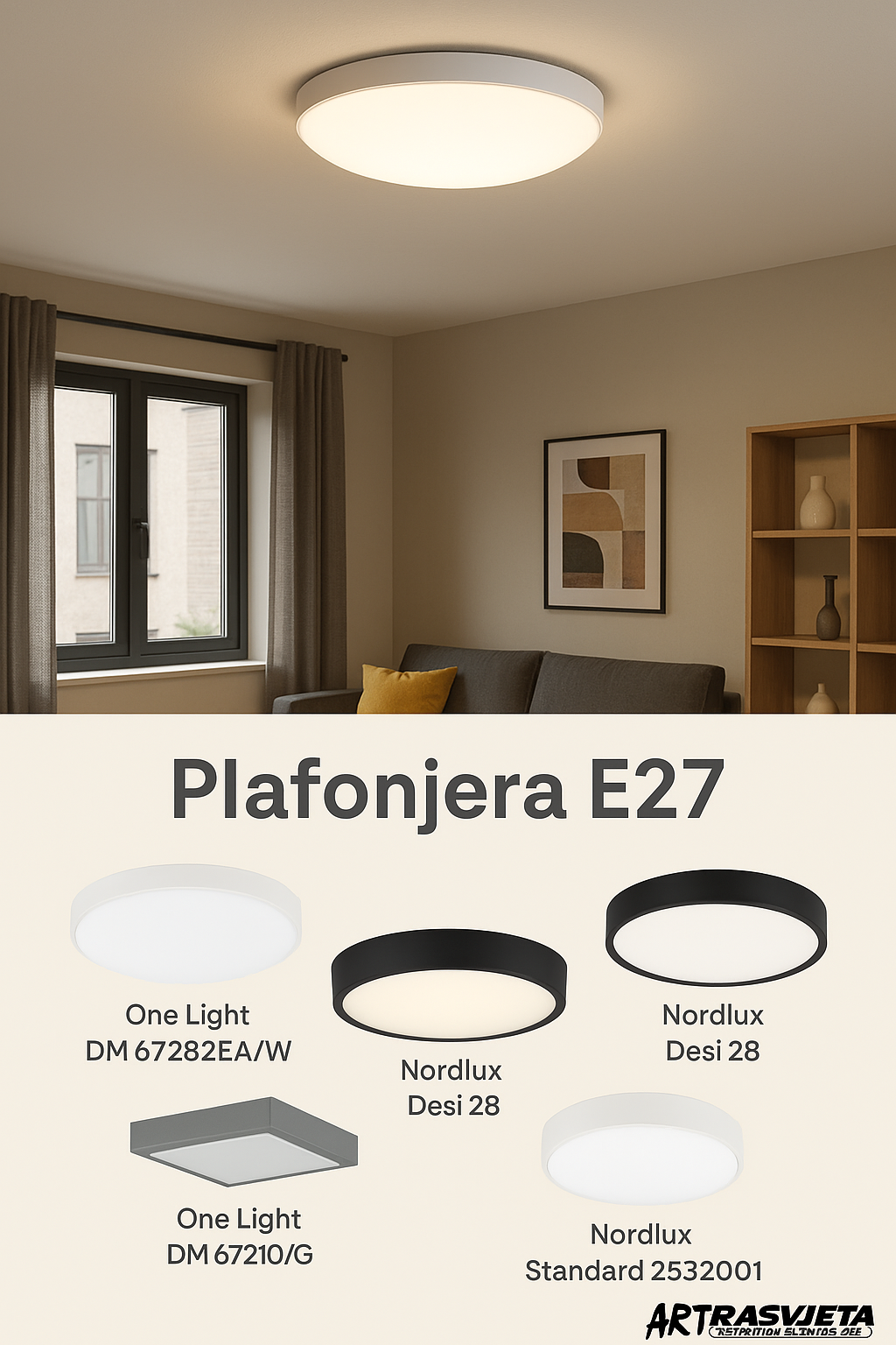 stropna lampa e27