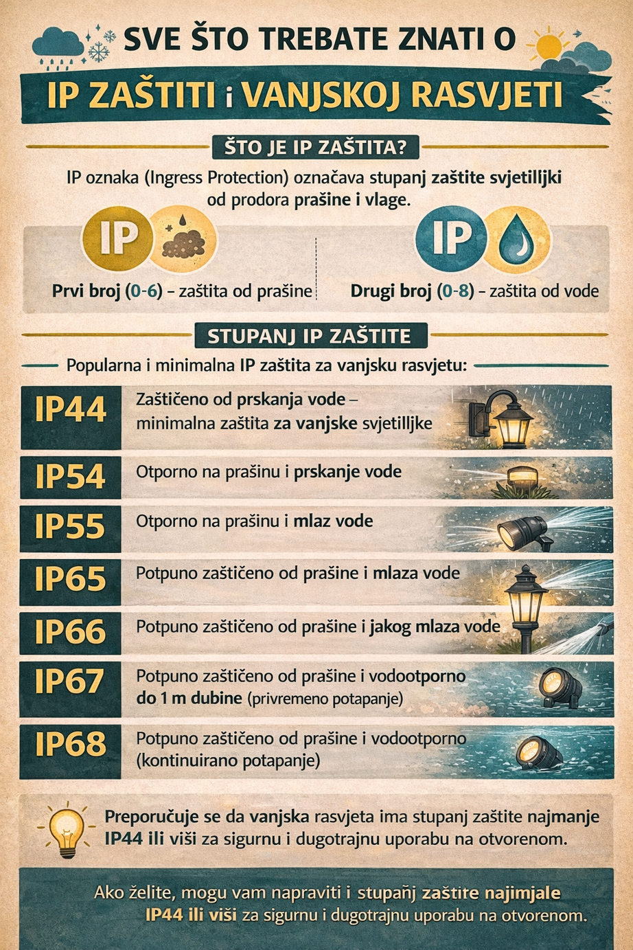 Sve što trebate znati o IP zaštiti i vanjskoj rasvjeti