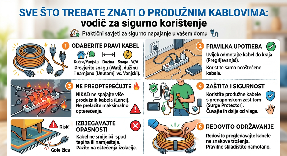 Sve što trebate znati o produžnim kablovima: vodič za sigurno korištenje