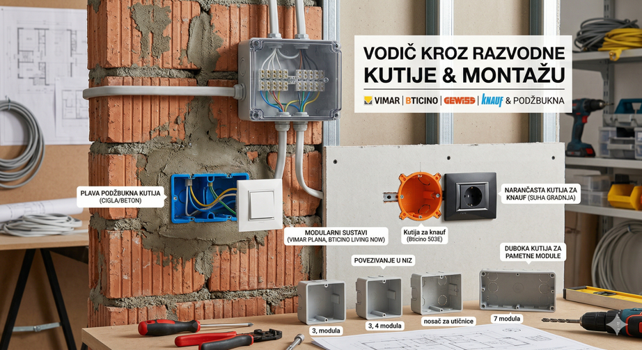 Sveobuhvatni vodič kroz razvodne kutije: Odabir i montaža za Vimar, Bticino i Gewiss sustave
