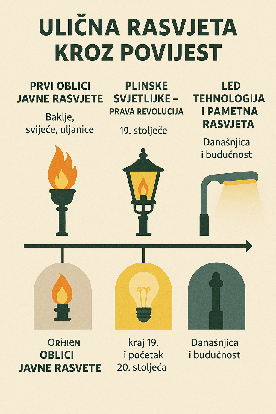 Ulična rasvjeta kroz povijest: Od plinskih lampi do pametnih LED sustava