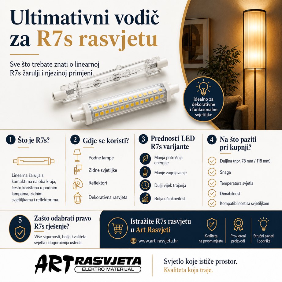 Ultimativni vodič za R7s rasvjetu: Sve o halogenim linearnim žaruljama, LED zamjenama i sigurnosti