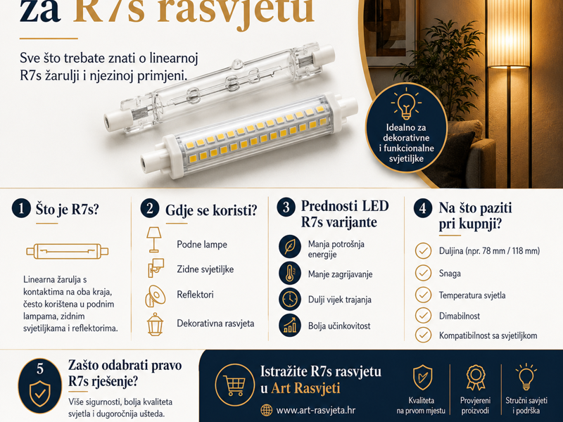 Ultimativni vodič za R7s rasvjetu: Sve o halogenim linearnim žaruljama, LED zamjenama i sigurnosti