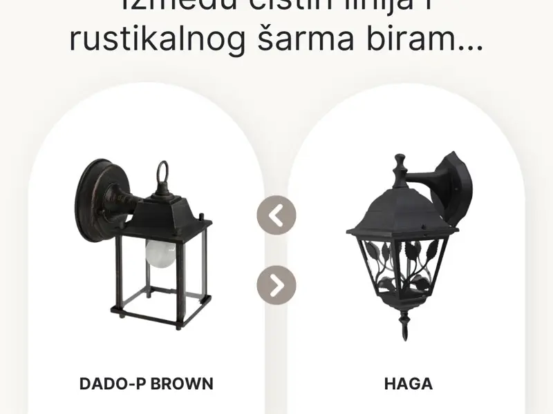 Vanjske zidne svjetiljke Dado-P Brown i Haga – moderni minimalizam ili rustikalni šarm?