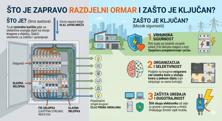 Vodič kroz razdjelne ormare: Sve što trebate znati za sigurnu i modernu elektroinstalaciju