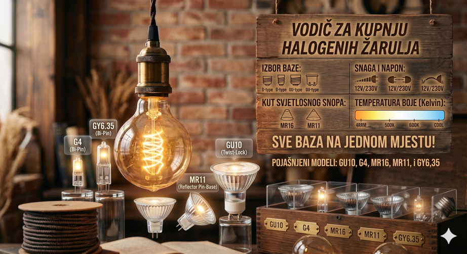Vodič za kupnju halogenih žarulja: GU10, G4, MR16, MR11 i GY6,35