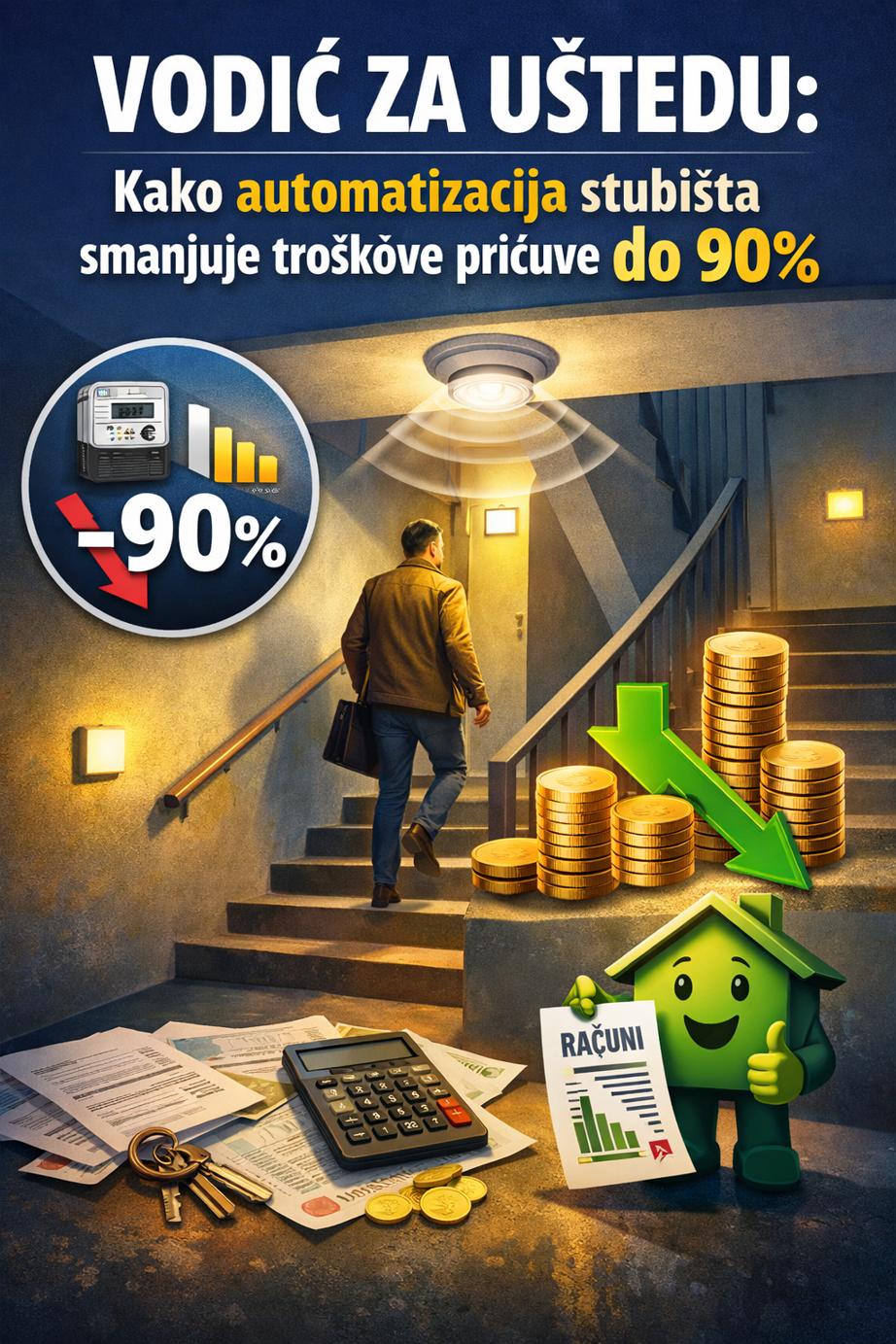 Vodič za uštedu: Kako automatizacija stubišta smanjuje troškove pričuve do 90%