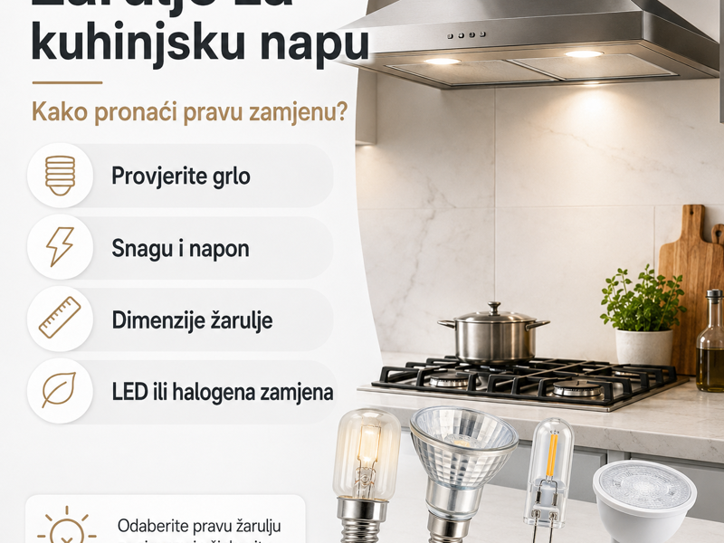 Žarulje za kuhinjsku napu – kako pronaći pravu zamjenu?