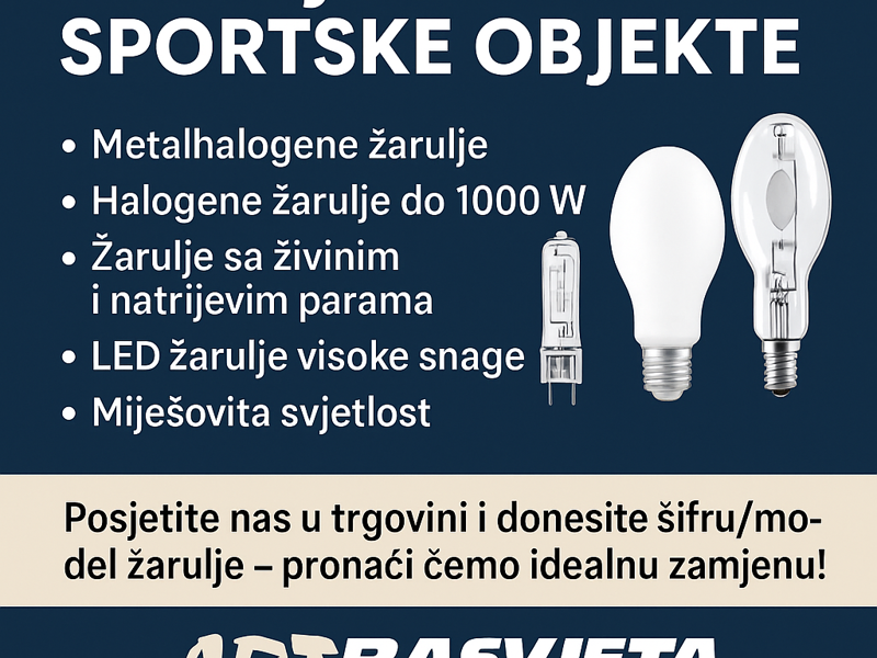 Žarulje za sportske objekte i dvorane