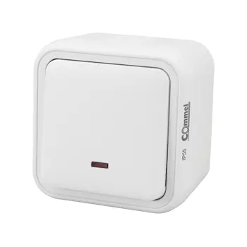 043-206 TIPKALO S INDIKACIJOM 10A 250V IP55, BIJELA
