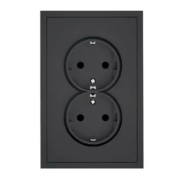 043-618 ADRIA - DVOSTRUKA SCHUKO UTIČNICA 2P+E/16A/250V/BRZI CRNA