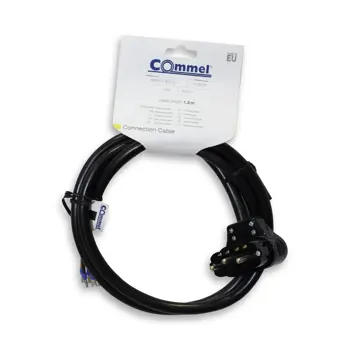 0713 Priključni kabel trofazni 16 A 400 V ~ 10000 W, crni