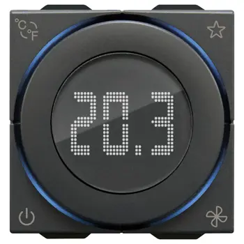 VIMAR NEVE UP IOT DIAL TERMOSTAT 2MJ. VENT KARBON