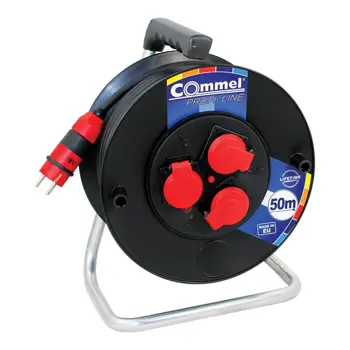 200-368 Kabelska motalica na PVC bubnju 280 mm, monofazna, 16 A 230 V ~ 3500 W I