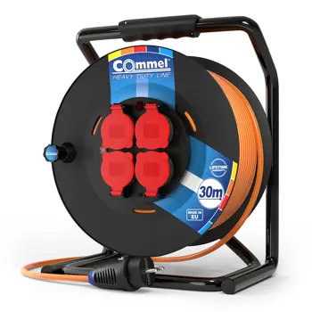 200-377 Kabelska motalica na PVC bubnju 300 mm, monofazna, 16 A 230 V ~ 3500 W I