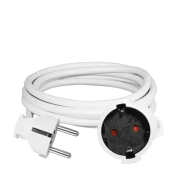 220-502X PRODUŽNI KABEL S UTIKAČEM I NATIKAČEM "ŠUKO" 16 A 250 V ~ 3500 W, H0