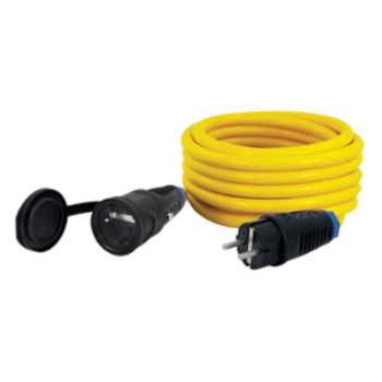 220-761 Produžni kabel s utikačem i natikačem "šuko" 16 A 250 V ~ 3500 W IP54, s