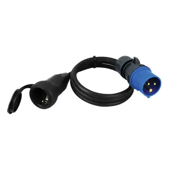 221-212 Adapter CEE - "šuko" 16 A 250 V ~ 3500 W 3P IP44