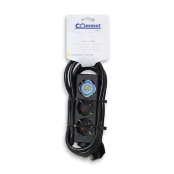 232-322 PRODUŽNI KABEL H05VV-F 3G1,5 / 3 m CRNI