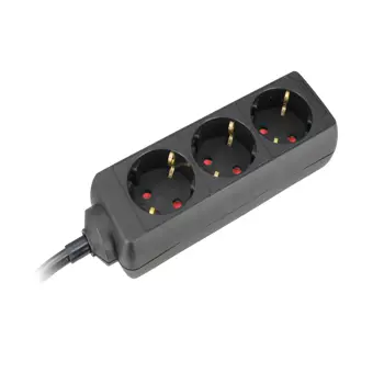 232-323 TROSTRUKA PRENOSIVA UTIČNICA 16 A 250 V ~ 3500 W, CRNA