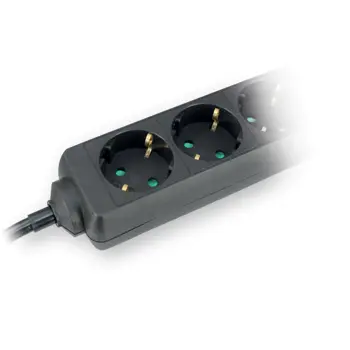 232-522 Peterostruka prenosiva utičnica 16 A 250 V ~ 3500 W, crna