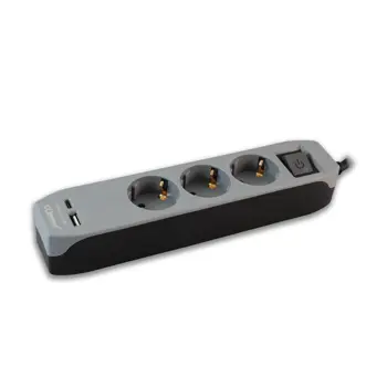 234-415 UTIČNICA 3-STRUKA L=1,4M SA SKLOPKOM + USB A+C