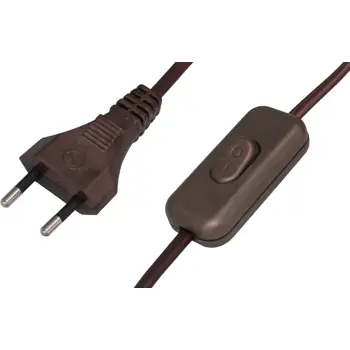 272-185 Priključni kabel za rasvjetna tijela sa sklopkom 2,5 A 250 V ~, smeđi