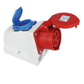 282-551 Industrijska utičnica s poklopcem kombinirana - standard IEC 309 + "šu
