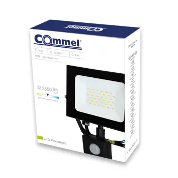 307-239 LED REFLEKTOR S SENZOROM POKRETA 120 STUPNJEVA/30W/4000K/2550L/IP44/CRNI